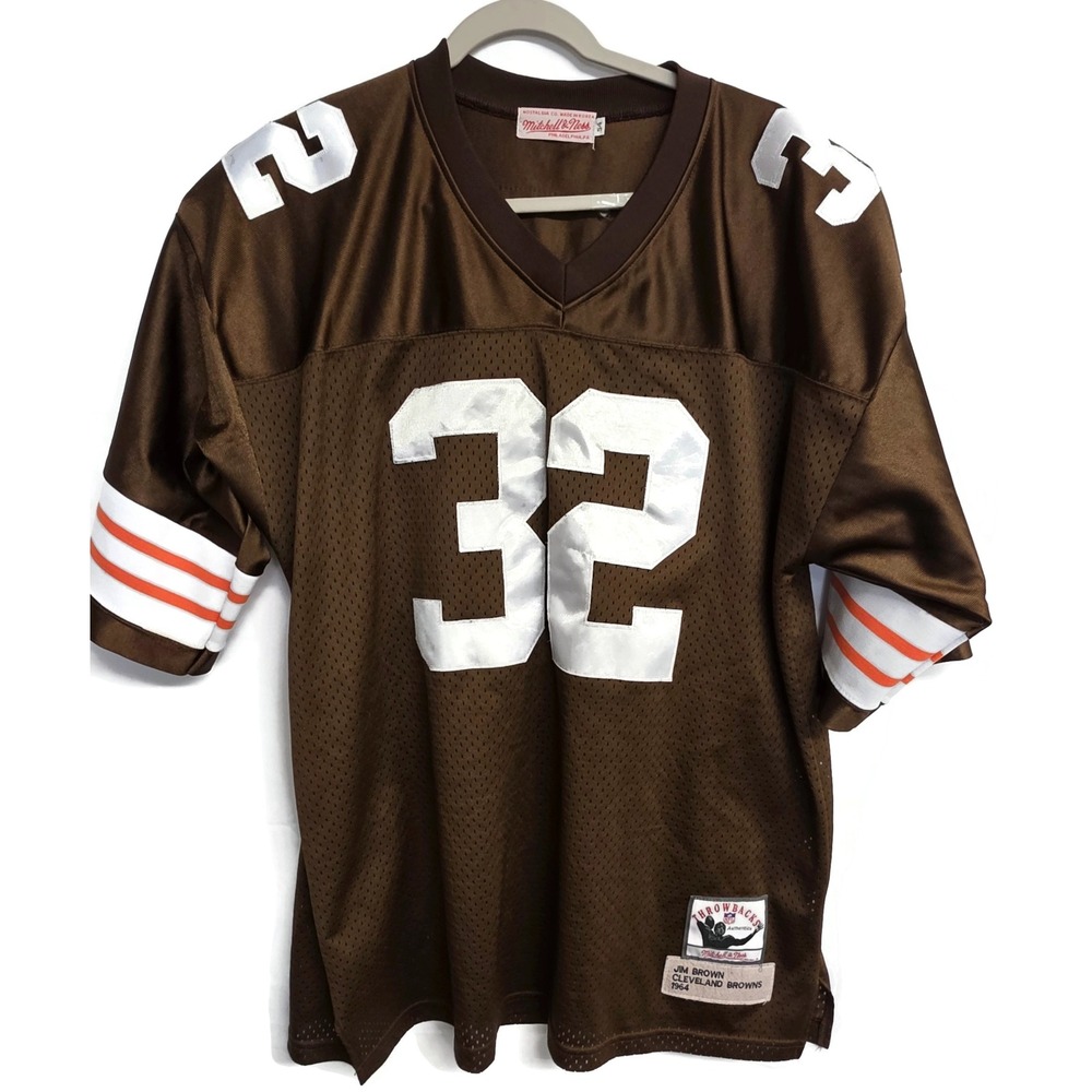 Mitchell & Ness Jim Brown Cleveland Browns 1964 Throwback Jersey Mens 54 Brown